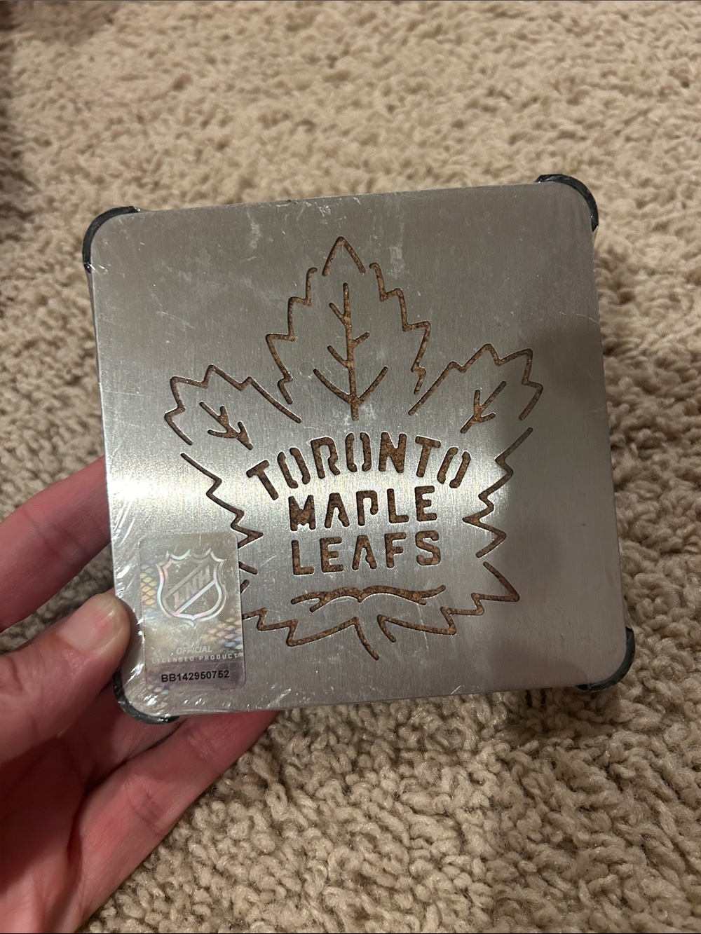 Toronto Maple Leafs Stainless Steel Coaster - Silver